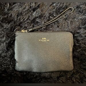 Coach Black Leather Pouch